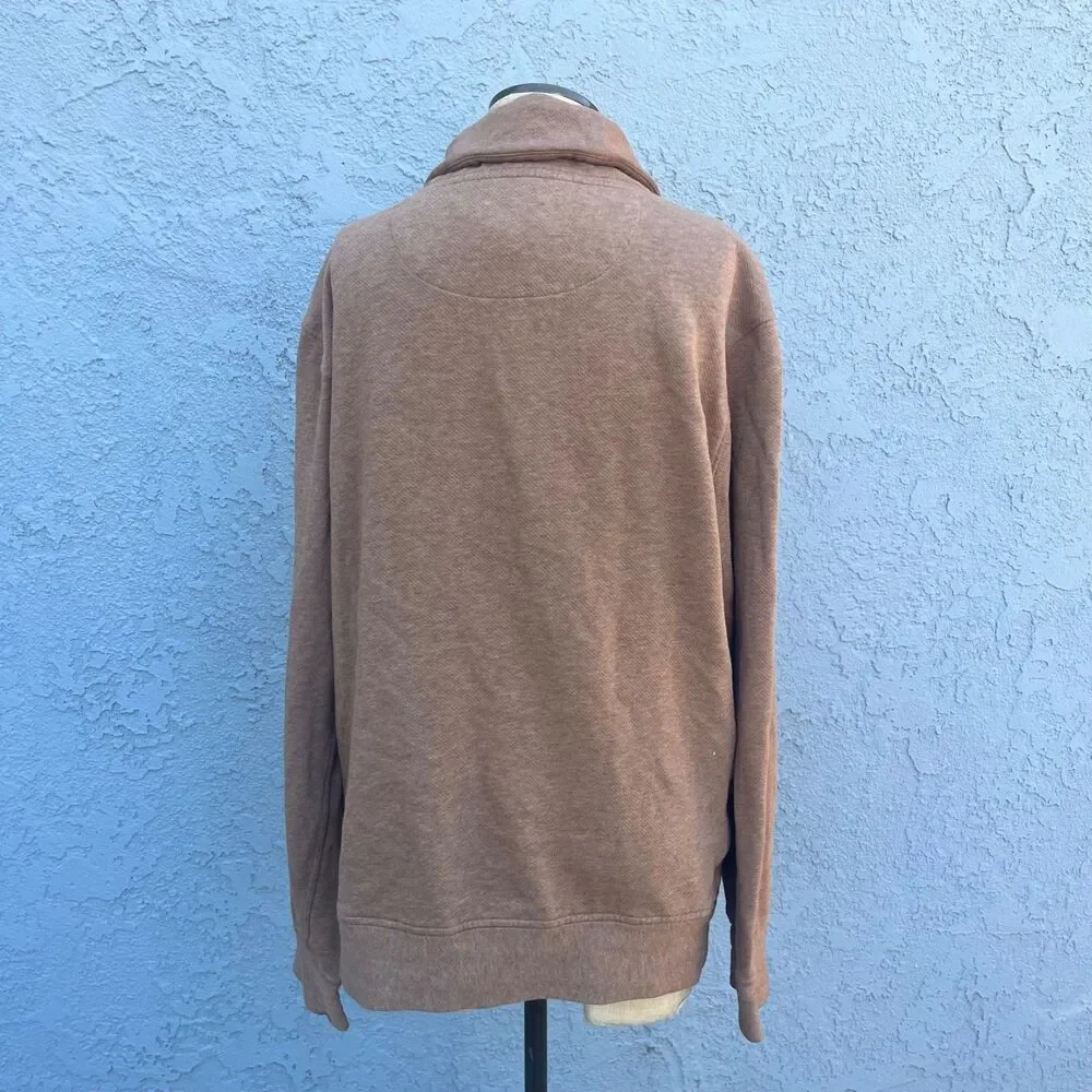 Reiss Men's Tan Shawl Collar Sweatshirt Sweater Top Size Large